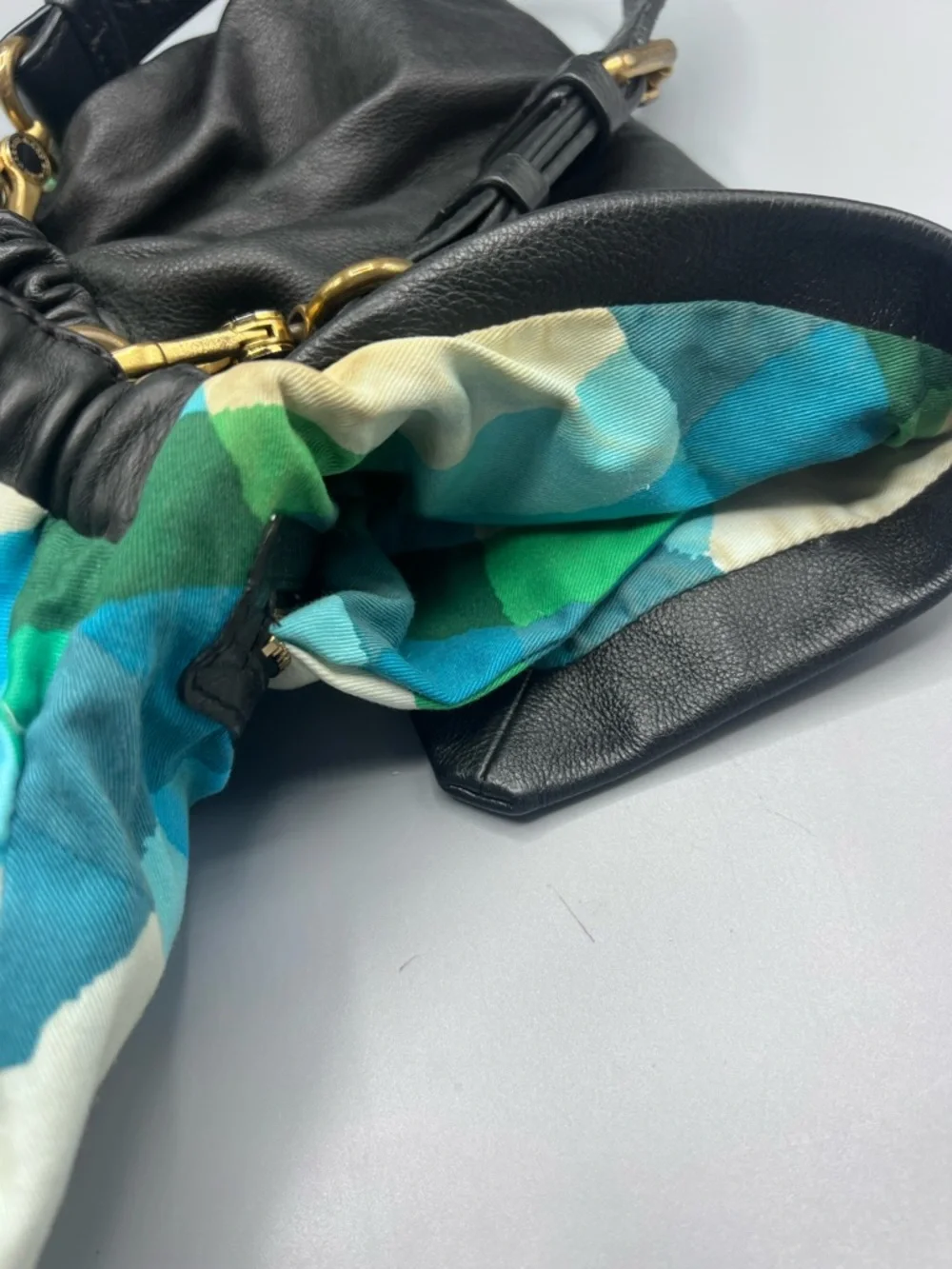 Marc Jacobs Black Soft Leather Hobo Shoulder Bag Women’s Slouchy Designer Purse